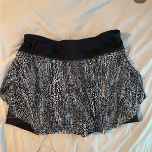 lululemon quick pace skirt with built in shorts